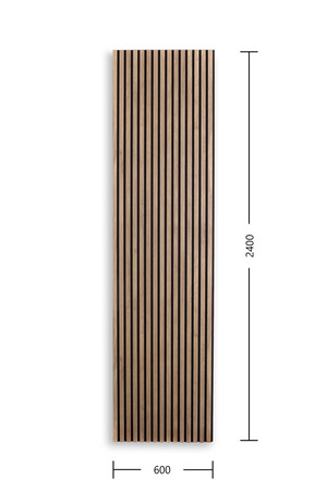 Denver Oak Decorative Wall Display Panel - Vertical Slatwalls (2400mm x 600mm)